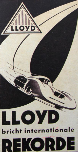 Lloyd Modelprogram 1953 "Internationale Rekorde" Carbrochure (10006)